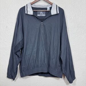 Weatherproof Golf Jacket XL Vtg 90 Contrast Collar 1/4 Zip Water Res Windbreaker